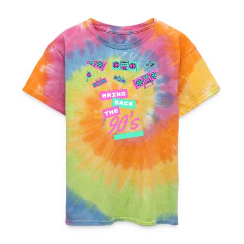 Bring Back The 90s Nostalgia Design| Retro 90s Art - Kid's Tie Dye T-Shirt