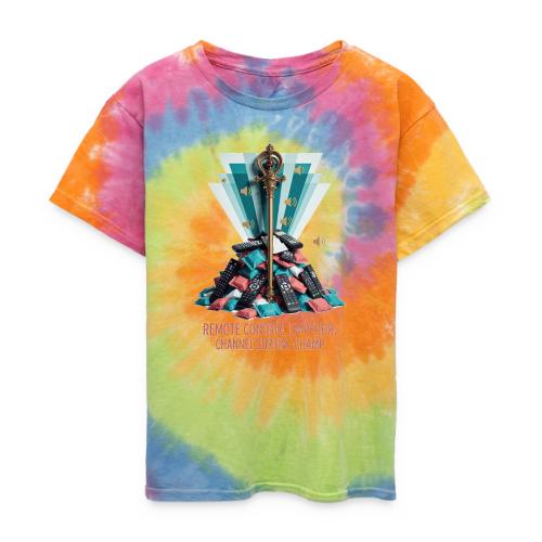 Remote Control Emperor T Shirt - Kid's Tie Dye T-Shirt