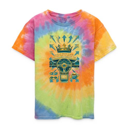 Backseat Driver T Shirt, Funny Dad Gift - Kid's Tie Dye T-Shirt