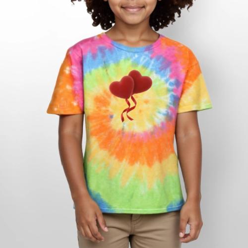 Two hearts together - Kid's Tie Dye T-Shirt
