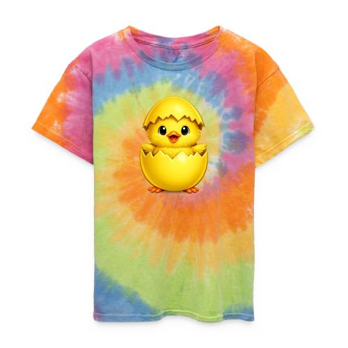 Easter Chick yellow - Kid's Tie Dye T-Shirt