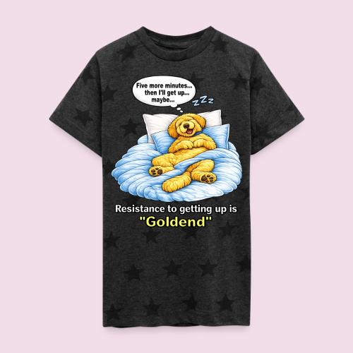 Funny Goldendoodle Sleeping design. - Kid's 5 Star Print T-Shirt