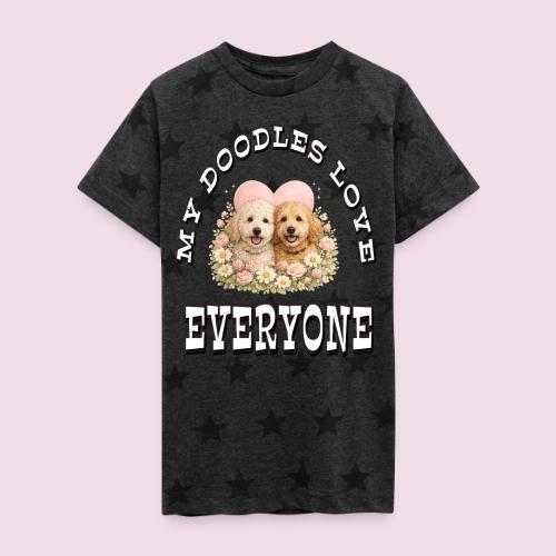 My Doodles Over Everyone - Kid's 5 Star Print T-Shirt