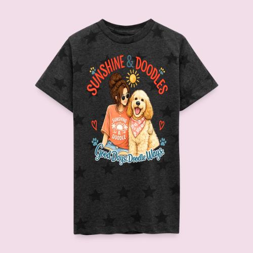 Sunshine & Doodles – Good Days, Doodle Ways - Kid's 5 Star Print T-Shirt