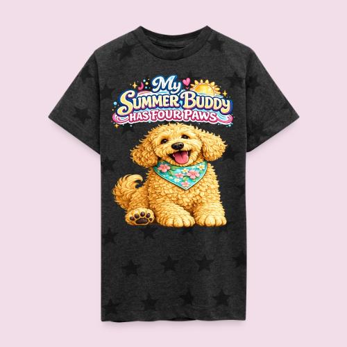 My Summer Buddy Has Four Paws - Kid's 5 Star Print T-Shirt