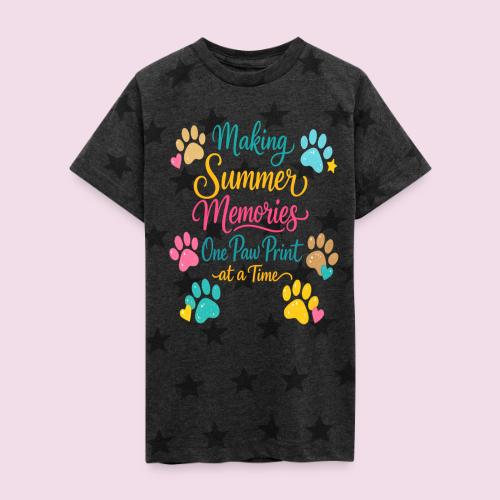 Making Summer Memories One Paw Print at a Time - Kid's 5 Star Print T-Shirt