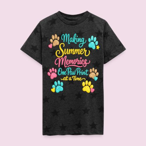 Making Summer Memories Faux Embroidery - Kid's 5 Star Print T-Shirt