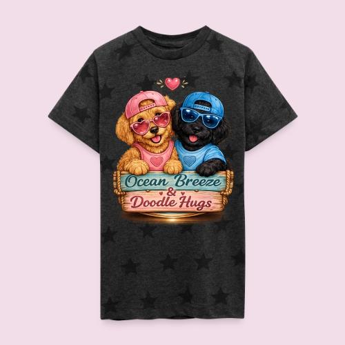 Ocean Breeze & Doodle Hugs - Kid's 5 Star Print T-Shirt