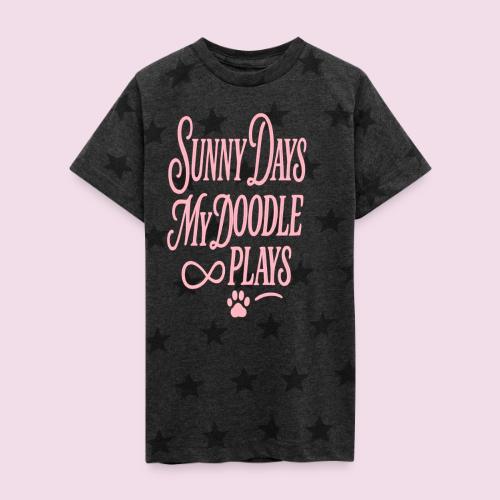 Sunny Days My Doodle Plays - Kid's 5 Star Print T-Shirt