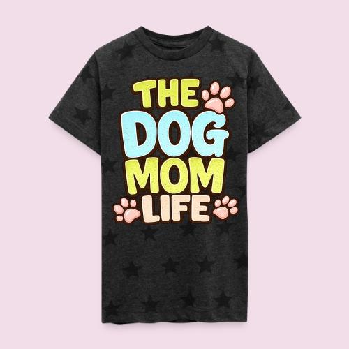 The Dog Mom Life Retro Vintage Dog Lover - Kid's 5 Star Print T-Shirt