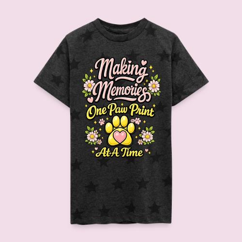 Making Memories One Paw Print At A Time - Kid's 5 Star Print T-Shirt