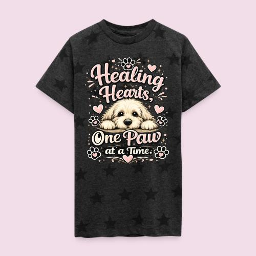 Healing Hearts, One Paw at a Time - Kid's 5 Star Print T-Shirt