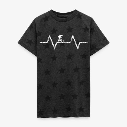bmx bike heartbeat - Kid's 5 Star Print T-Shirt