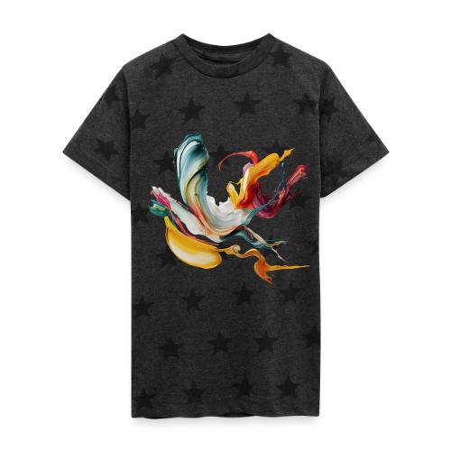 Abstract Chaos - Kid's 5 Star Print T-Shirt