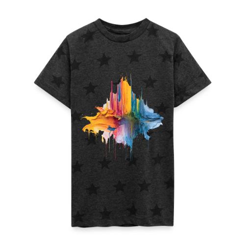 Impasto Spectrum - Kid's 5 Star Print T-Shirt