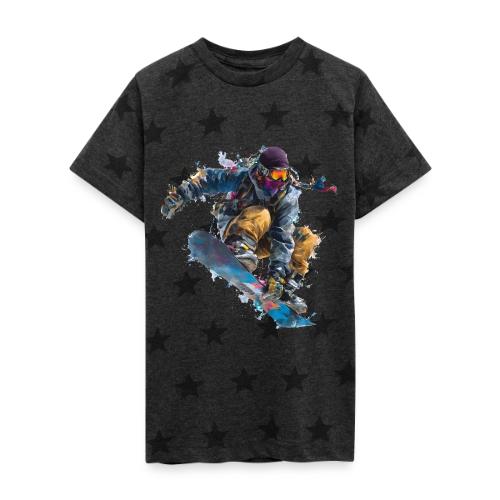Snowboarding: Splash of Speed - Kid's 5 Star Print T-Shirt