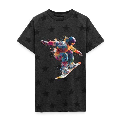 Snowboarding: Frozen Flight - Kid's 5 Star Print T-Shirt