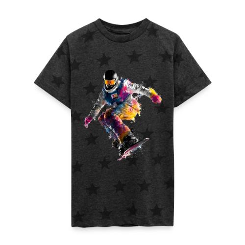 Snowboarding: Frozen Palette - Kid's 5 Star Print T-Shirt