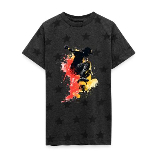 Skateboarding: Splash of Motion - Kid's 5 Star Print T-Shirt
