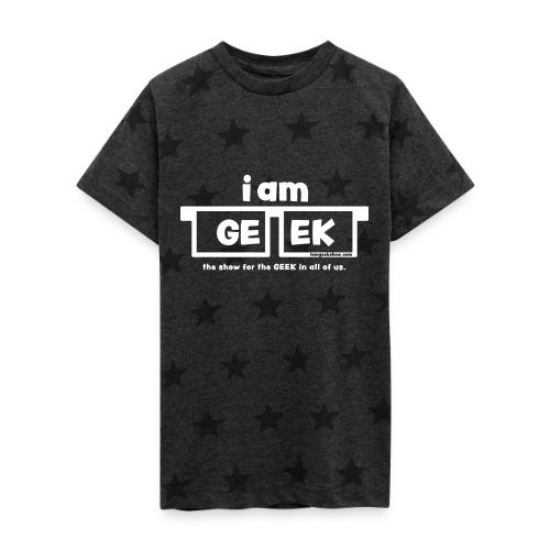 iamGEEK classic White - Kid's 5 Star Print T-Shirt