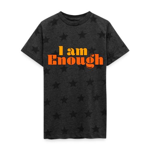I Am Enough – Self-Love Affirmation Typography - Kid's 5 Star Print T-Shirt
