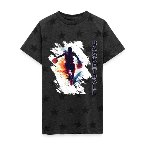 Basketball Hustle - Kid's 5 Star Print T-Shirt