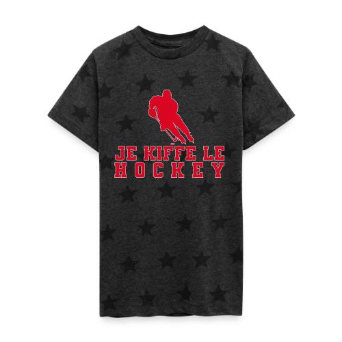 I love hockey - Kid's 5 Star Print T-Shirt