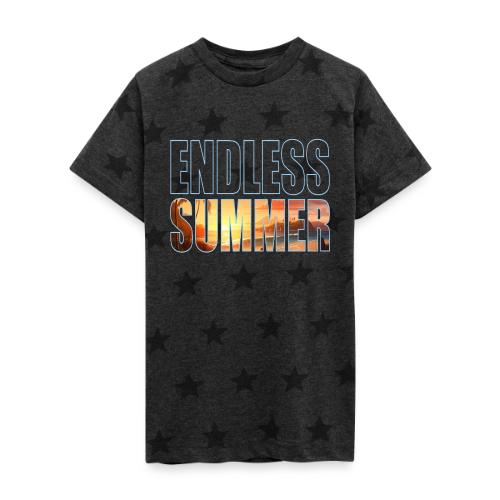 Golden Summer Vibes - Kid's 5 Star Print T-Shirt