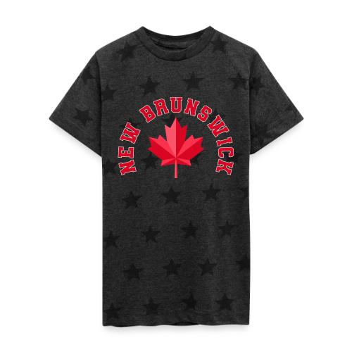 New Brunswick with maple leaf - Kid's 5 Star Print T-Shirt