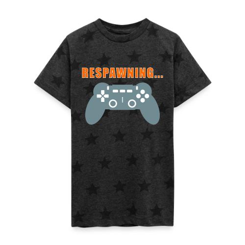 Respawning Gamer Controller Design - Kid's 5 Star Print T-Shirt