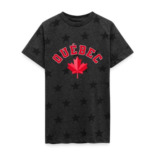 Quebec with maple leaf - Kid's 5 Star Print T-Shirt