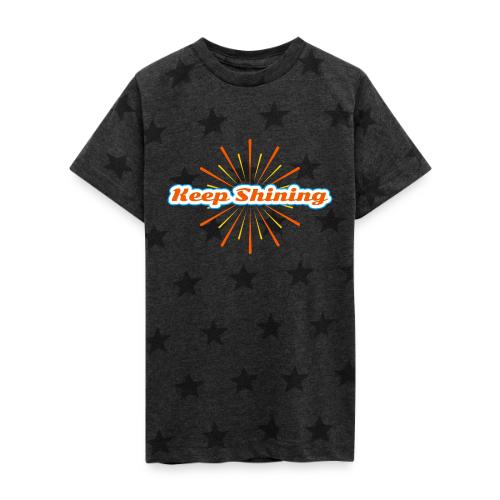 Keep Shining: Radiant Energy Design - Kid's 5 Star Print T-Shirt