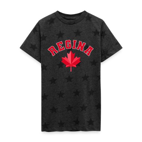 Regina with maple leaf - Kid's 5 Star Print T-Shirt