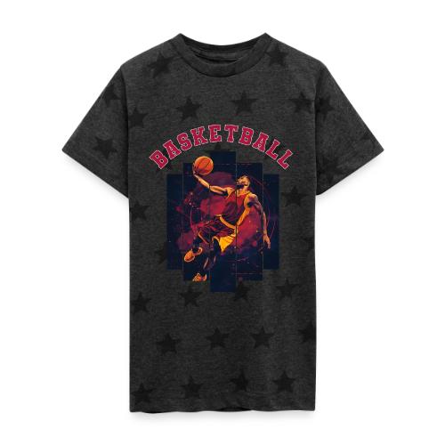 Basketball Spirit - Kid's 5 Star Print T-Shirt