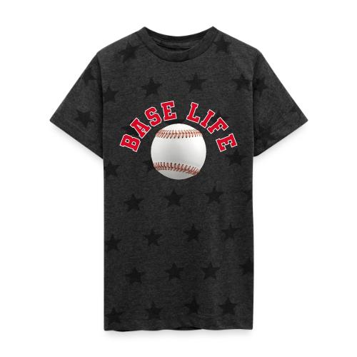 Baseball: Base Life Vibes - Kid's 5 Star Print T-Shirt