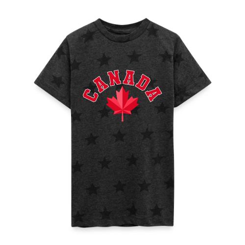 Canada with maple leaf - Kid's 5 Star Print T-Shirt