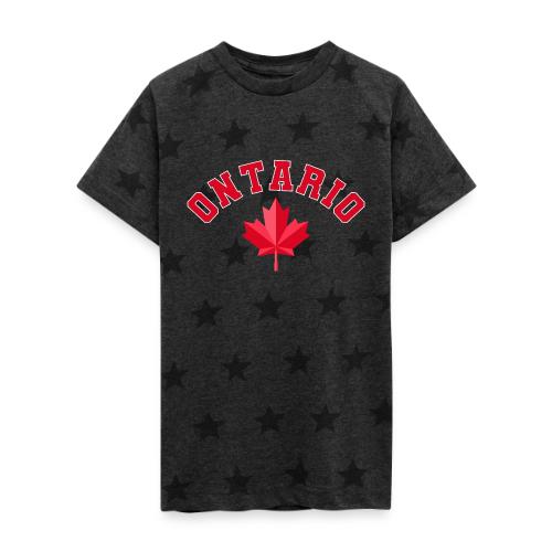 Ontario with maple leaf - Kid's 5 Star Print T-Shirt