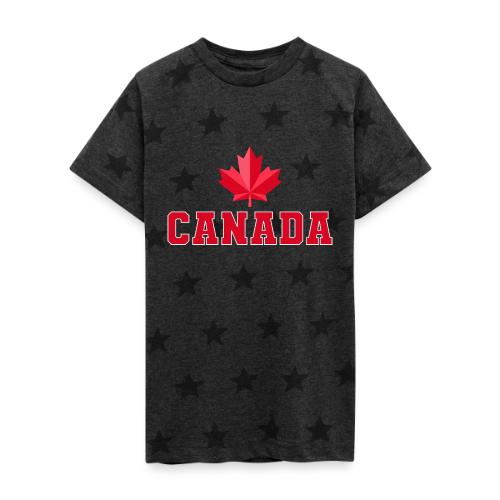 Canada with a maple leaf - Kid's 5 Star Print T-Shirt