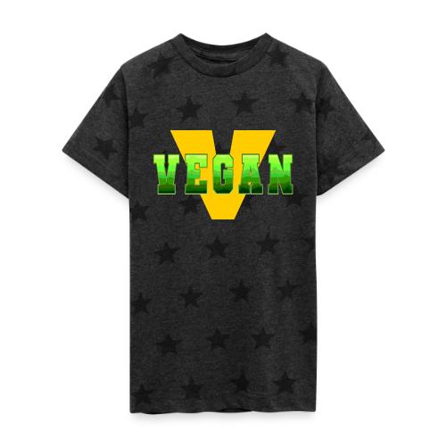 Vegan Energy V - Kid's 5 Star Print T-Shirt