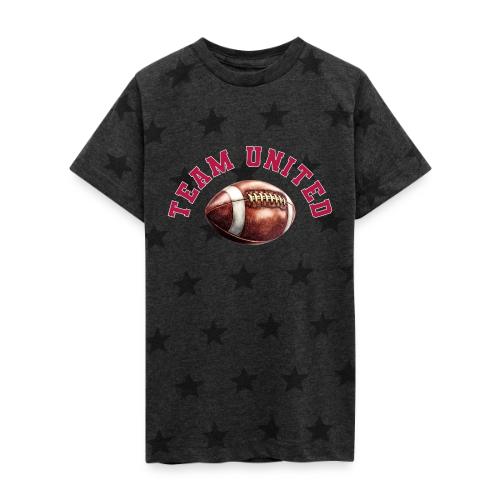 Team United American Football Design - Kid's 5 Star Print T-Shirt