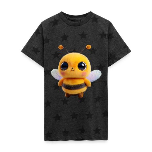 Sweet Cartoon Baby Bee with Innocent Eyes - Kid's 5 Star Print T-Shirt