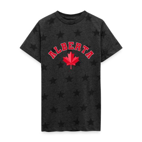 Alberta with maple leaf - Kid's 5 Star Print T-Shirt