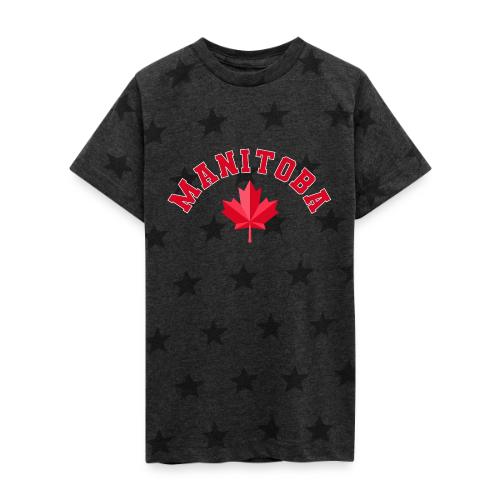 Manitoba with maple leaf - Kid's 5 Star Print T-Shirt