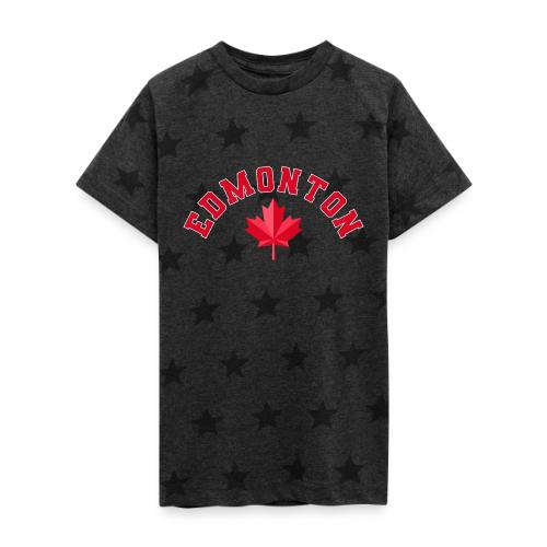 Edmonton with maple leaf - Kid's 5 Star Print T-Shirt