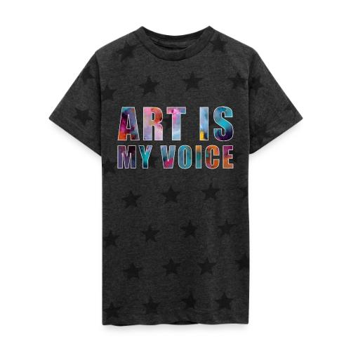 Art Is My Voice - Kid's 5 Star Print T-Shirt