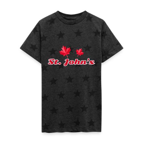St. John's with two red maple leaves - Kid's 5 Star Print T-Shirt