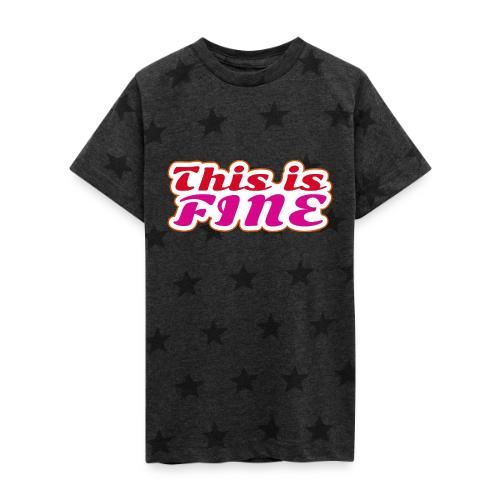 This Is Fine - Kid's 5 Star Print T-Shirt