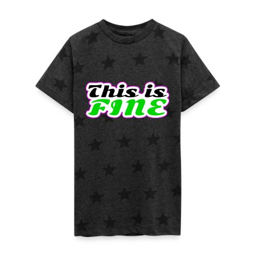 This Is Fine Balance - Kid's 5 Star Print T-Shirt