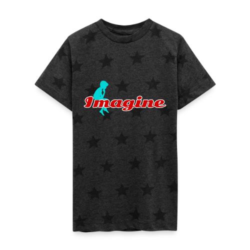 Imagine – Inspire Creativity & Dreams - Kid's 5 Star Print T-Shirt