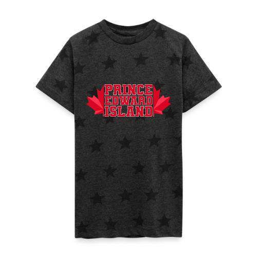 Prince Edward Island with maple leaf - Kid's 5 Star Print T-Shirt